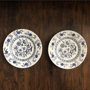Set of 2 J & G Meakin Blue Nordic Dishes